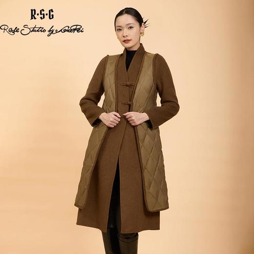 郭培成衣品牌精品系列新中式老钱风偏襟羽绒大衣 商品图0