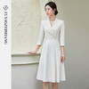 FUYAO扶摇 中华风连衣裙女修身显瘦西装裙优雅七分袖高级大摆裙夏 商品缩略图0