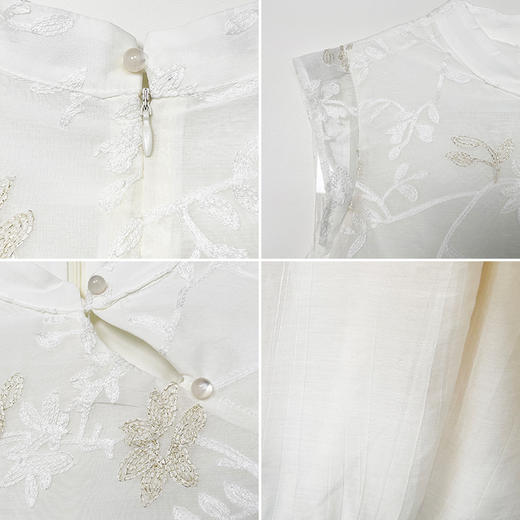 女装立领斜门襟蕾丝拼接中式连衣裙-1293Q5221005 商品图2