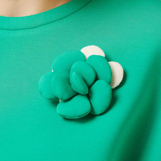 RSG郭培成衣品牌原创设计手工立体布艺花朵女装短款T恤上衣 商品图3