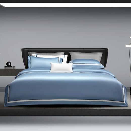 水星家纺140S高端素色春山如辉/春山如黛长绒棉四件套 商品图0