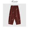 03-5潘依绣丁丁宠粉PanYiXiu/潘依绣100%亚麻复古小众设计抽绳阔腿休闲裤 W-62798 商品缩略图1