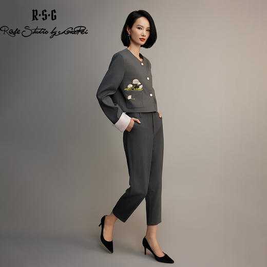 RSG精品系列休闲百搭时尚显瘦薄款西裤小脚裤 商品图3