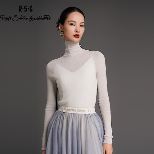 RSG2023郭培成衣品牌早秋修身打底双面针织毛衣 商品图1