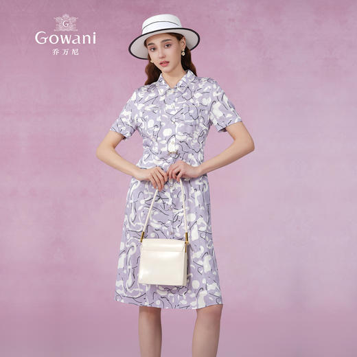 乔万尼真丝连衣裙夏季新品收腰显瘦ET2E230 商品图3