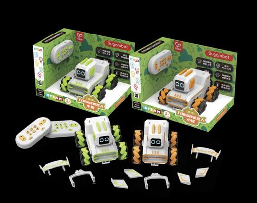 Hape方糖机器人儿童早教玩具编程车启蒙STEAM教育遥控四驱车 方糖机器人小优 商品图2