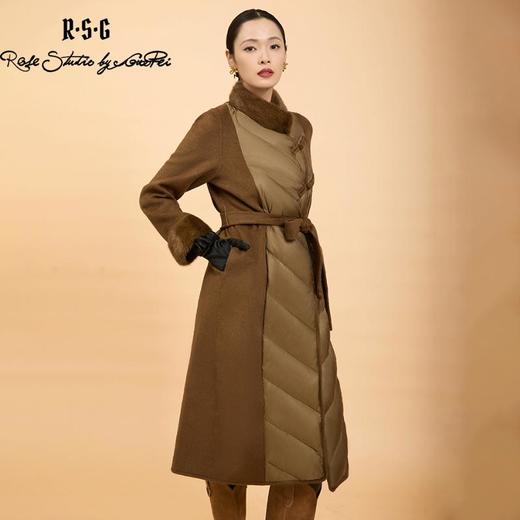 郭培成衣品牌精品系列盘扣毛领绗缝长羽绒服 商品图4