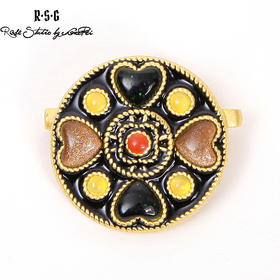 R.S.G精品系列百搭胸针爱心铜质镀金玛瑙优雅饰品郭培（限量版）