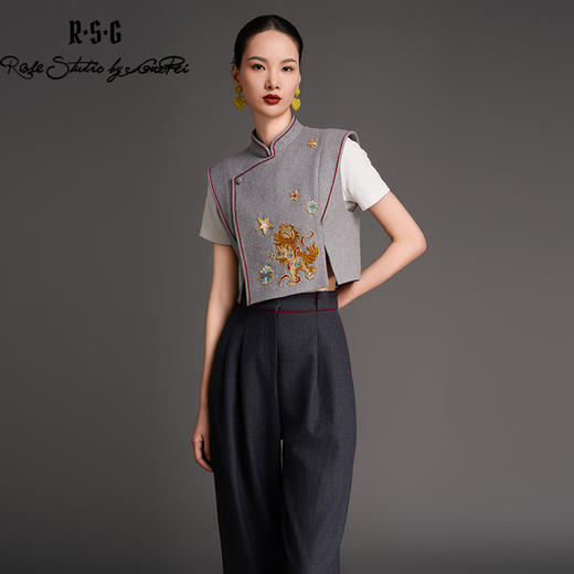 RSG2023早秋新中式醒狮滚绣球重工刺绣套装 商品图2