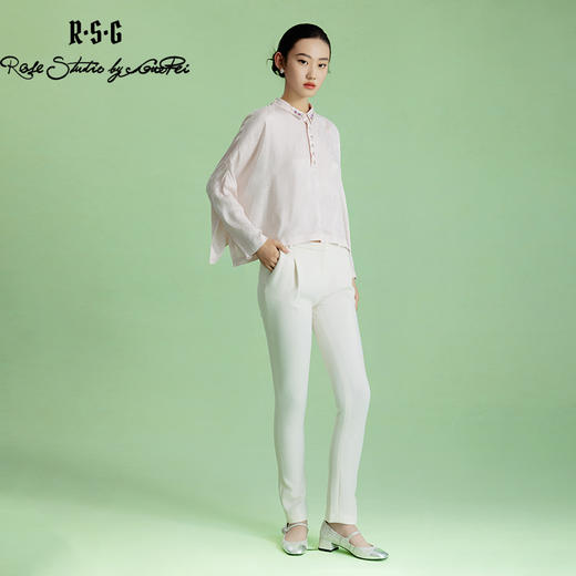 郭培成衣品牌【“药”爱自己】中式藏红花刺绣流苏吊坠衬衫 商品图2