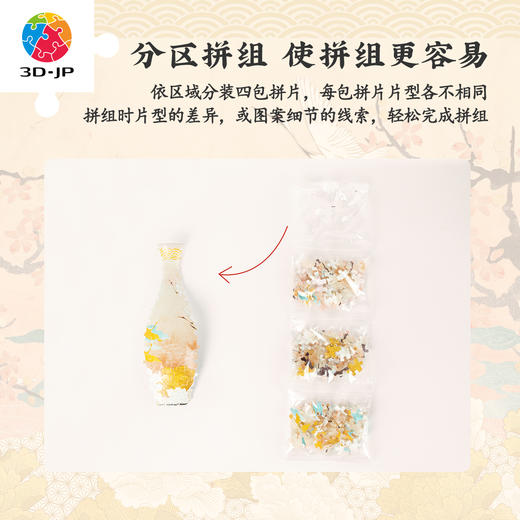 160片 花瓶塑料拼图 S1040 触感系列-春纷鹤舞 商品图3