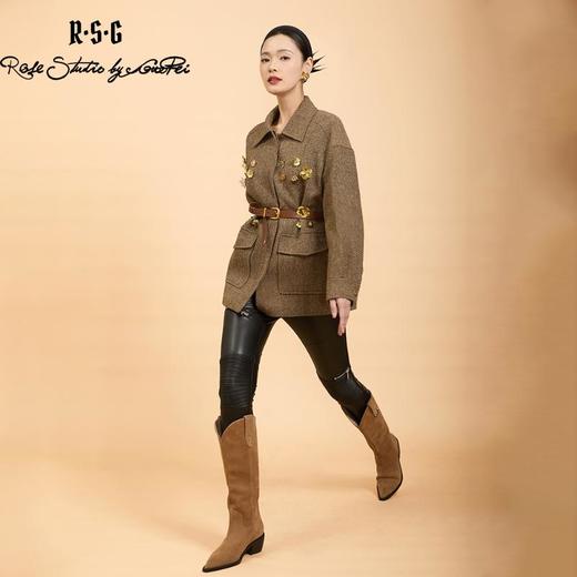 郭培成衣品牌精品系列千金风钉花羊毛外套 商品图4