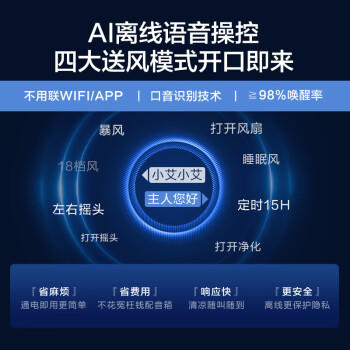 艾美特（AIRMATE）【天鹅MAX】语音空气循环扇18档直流变频家用电风扇落地扇一级能效负离子净化 FA23-SRDI151 /家用电器 /生活电器 /电风扇 商品图0
