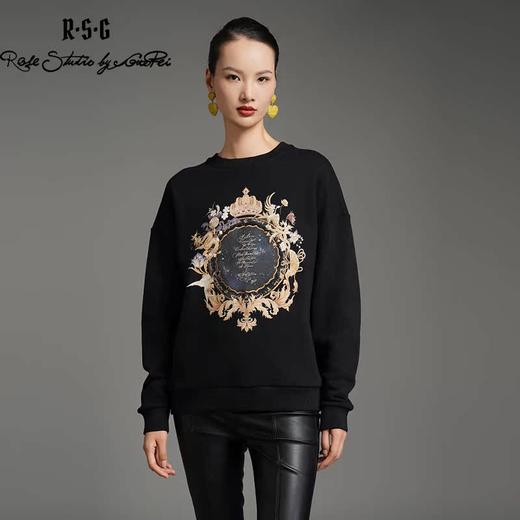 RSG郭培线上成衣品牌高光十刻女装钻印花设计感轻奢卫衣 商品图2
