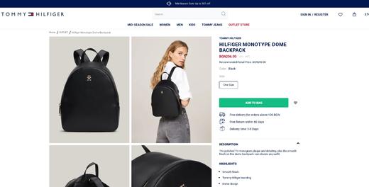 颜值已拉满，金属标双肩包。黑色+藏青色大容量学院风包包C040266 商品图5