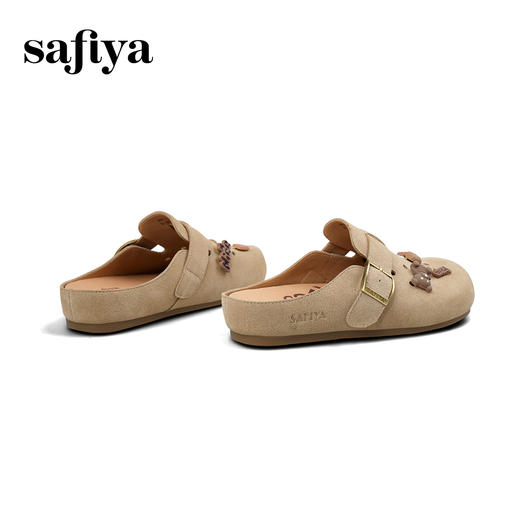 预售10天|Safiya/索菲娅小众设计感可爱卡通小熊外穿包头勃肯拖鞋SFD1110409 商品图6
