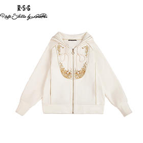 RSG郭培成衣品牌原创女款设计感连帽加绒卫衣刺绣上衣女装