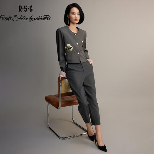 RSG精品系列休闲百搭时尚显瘦薄款西裤小脚裤 商品图4