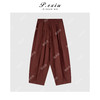 03-5潘依绣丁丁宠粉PanYiXiu/潘依绣100%亚麻复古小众设计抽绳阔腿休闲裤 W-62798 商品缩略图0