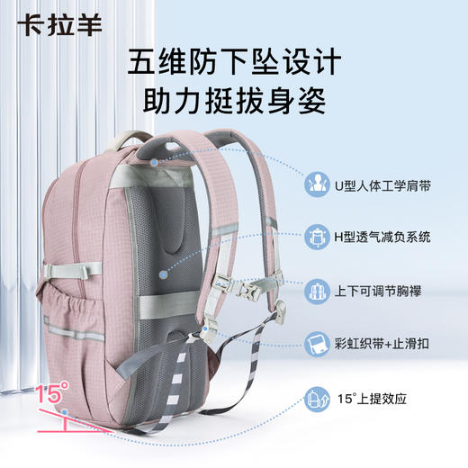 【考拉抱抱包】五维减负防下坠超轻防水通勤双肩包背包CX5529/L 商品图5