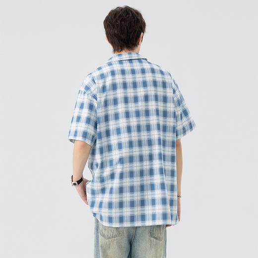 【DSL】大依优型大码翻领短袖衬衫夏季加肥加大肥佬休闲宽松透气弹力男装上衣潮款 商品图2