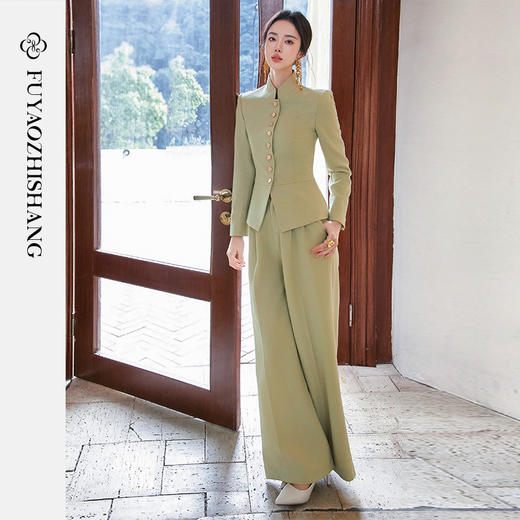 FUYAO扶摇 新中式女装复古民国风西装外套2025新款高级感西服套装 商品图1