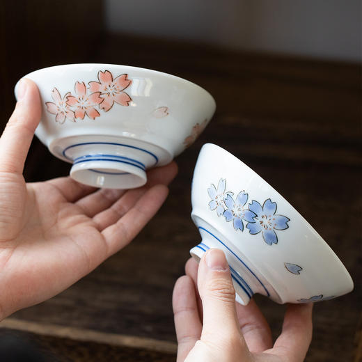 日本进口西庵窑手感舒适茶碗套装吉野樱 商品图2