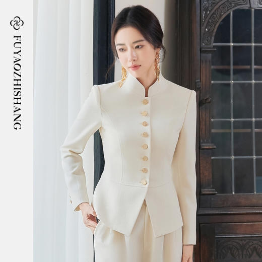 FUYAO扶摇 民国风西装外套女2025春季新款国潮新中式长袖西服上衣 商品图0