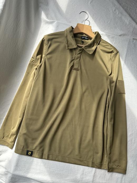 贝壳三 户外山系男士长袖T恤弹力速干翻领直筒POLO衫上衣C040216 商品图0