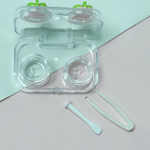 新款手工DIY可爱清新双联盒美瞳盒隐形眼镜盒 商品图2