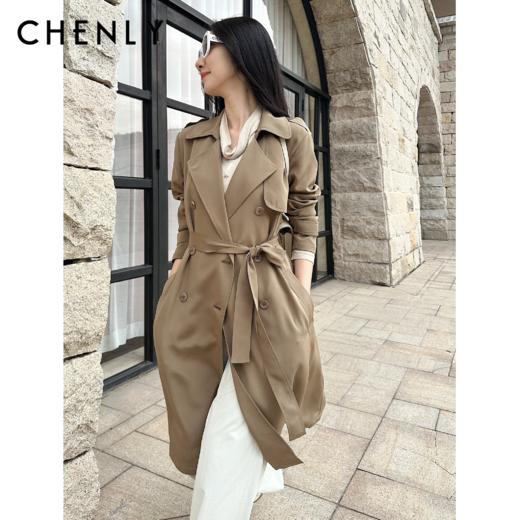 尘衣｜25春夏32姆米重磅真丝风衣 商品图0