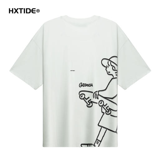 【断码清仓】HX 夏季圆领短袖T恤微宽松版型C102420431101/02/03 商品图1