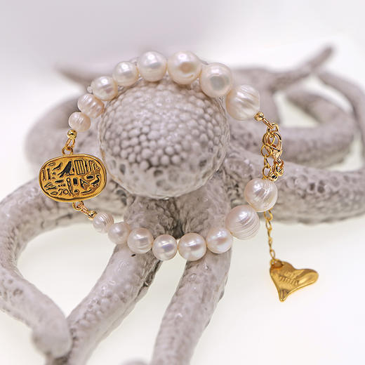 SimpleRituals 25春夏意大利小众海市蜃楼古埃及螺纹天然珍珠手链 商品图4