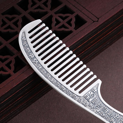 子佩集S999银【福泽存瑞】梳子【BX0320094-2】纯银梳子百福2503 商品图3