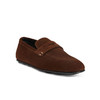 Giuseppe Zanotti 男士签名徽标绒面革莫卡辛鞋 棕色 EU50021002 商品缩略图1