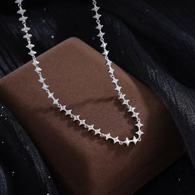 子佩集S925银【卧看星河】套链【FYL-1818】纯银项链时尚星星四芒星2503