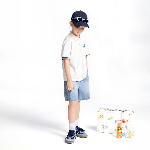 【实体店同款】男童全腰牛仔短裤夏季新款安奈儿童装AB526656 商品图5