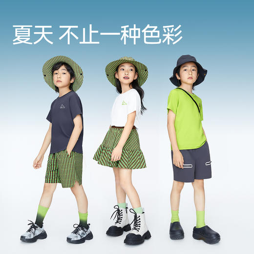 男女童液氨全棉短袖T恤圆领夏季新款安奈儿童装实体店同款AM421814 商品图2