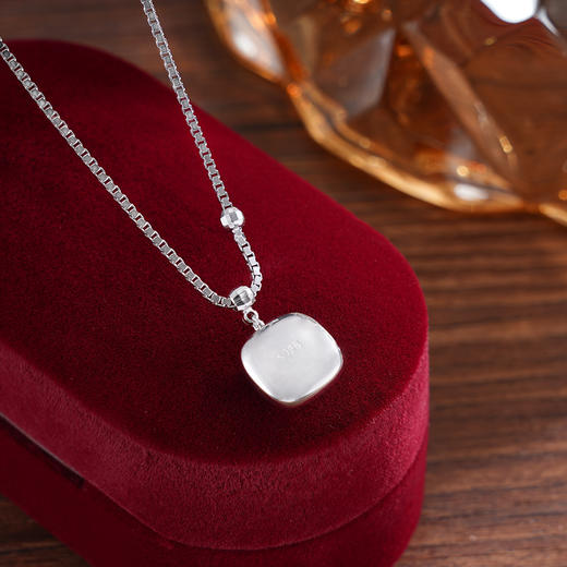 子佩集S925银【柔恋心曲】套链【FYL-1345】纯银项链时尚爱心贝母2503 商品图3