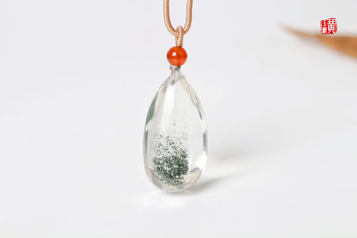 【绿叠】绿幽灵水晶吊坠 配精美挂绳 商品图3