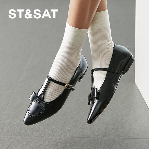 【精选牛皮】星期六复古英伦风镂空玛丽珍SSD1111191 商品图5