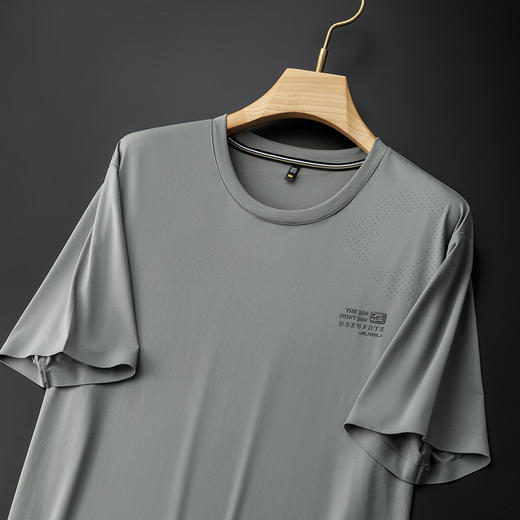 【冰丝无痕】【DDS】大依优型大码男装短袖T恤透气加肥加大大号半袖上衣男士胖子 商品图4