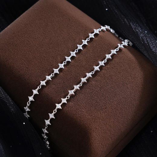 子佩集S925银【卧看星河】套链【FYL-1818】纯银项链时尚星星四芒星2503 商品图2