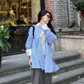 ROMI STUDIO【高品质】春夏标配 简约气质廓形薄款衬衣T3284