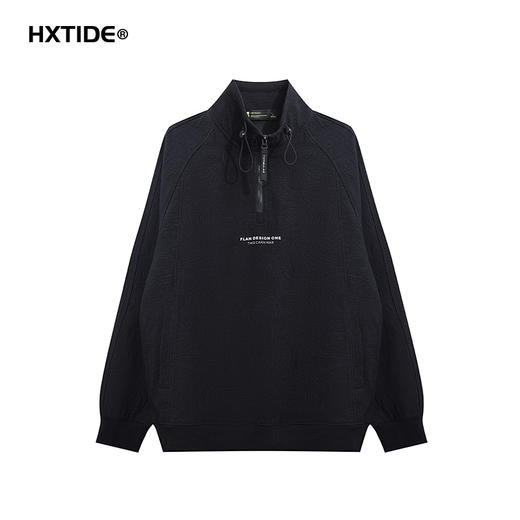 【新品上新】HX 春季中领半开胸卫衣Z106510002101/02 商品图0