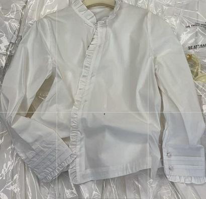 【门店同款】ENJOY春季云敛-春光推盏暖玉白衬衫 161293158 商品图1