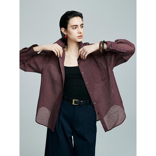 棉仓363604020-初棉叠穿-微皱透感棉纱衬衫/吊带裙套装 商品图1