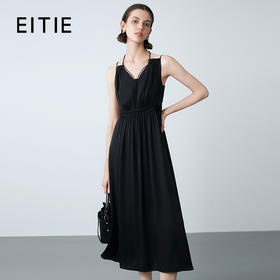 EITIE爱特爱夏季新款显瘦洋气修身吊带露背长裙连衣裙7807554