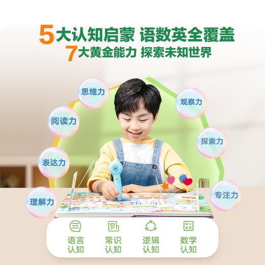 【APP配套】洪恩立体翻翻书系列  识字/拼音/思维/英语 包含1300高频字+600+常用词 宝宝轻松迈入自主阅读 商品图2