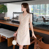 奢姿大码女装2025夏季气质v领短袖连衣裙胖妹妹时尚减龄显瘦裙子9952869637 商品缩略图4